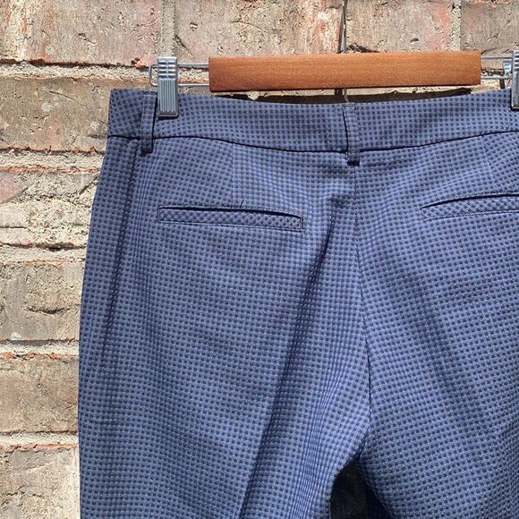 Take 50% OFF- Express Navy Checkered Editor Pants, Size-6 - Picture 8 of 9